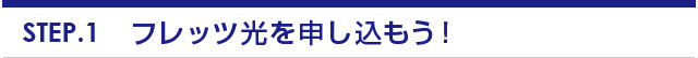 フレッツ光を申し込もう!